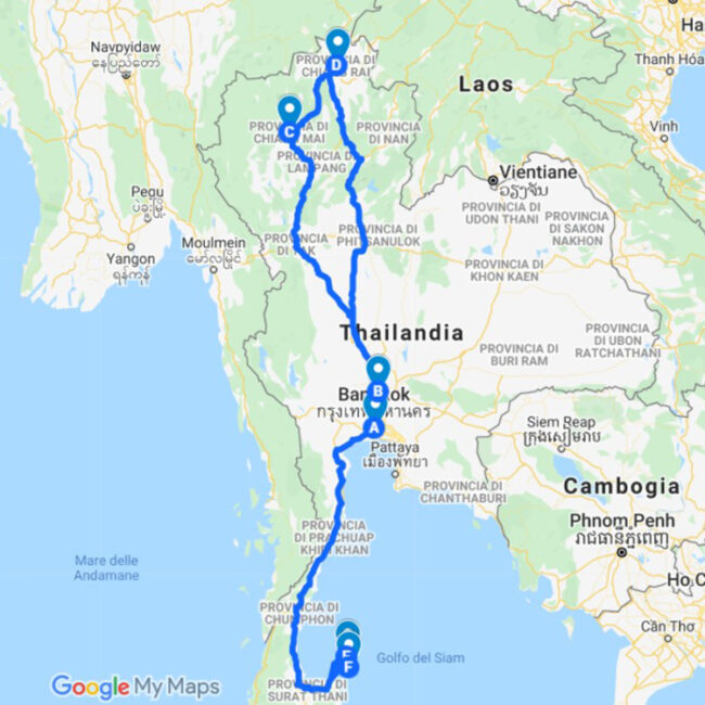 itinerario viaggio thailandia