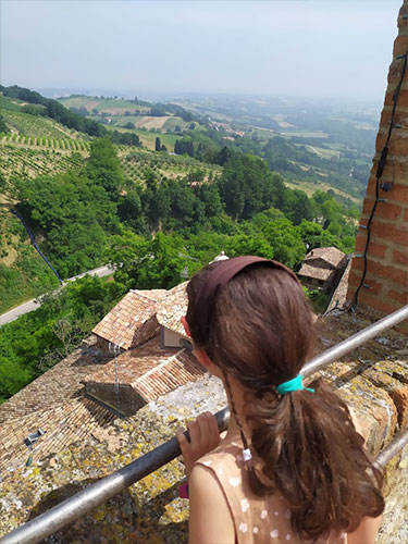 panorama dal mastio a borgo di Vigoleno